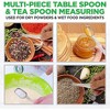 NutriChef Stainless Steel Measuring Spoons Set - 6Pc Heavy Duty Oval Shaped Metal Measuring Spoon for Dry or Liquid Ingredients - 2 of 4