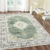 Washable Area Rug with Rubber Backing Low Pile Floral Vintage Rug Large Foldable Stain Resistant Indoor Carpet for Living Room Bedroom - 3 of 4