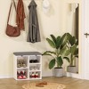 Shoe Bench with Cushion, Storage Bench with Padded Seat - 4 of 4