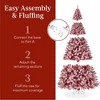 Best Choice Products Pre-Lit Red Christmas Pine Tree w/ Flocked Branches, Warm-White Lights - 4 of 4