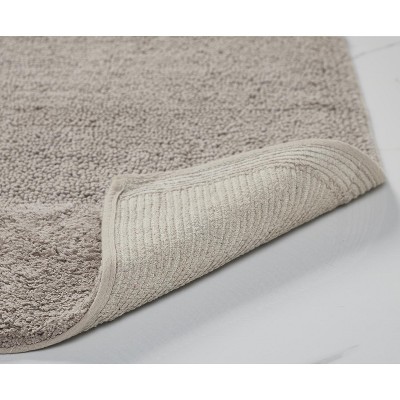 Granada Beige Cotton Tufted Non-Slip Bath Rug 17" x 24"