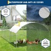 Heavy Duty Galvanized Steel Chicken Coop with Hexagon Mesh & 210D Oxford Cover, Waterproof UV-Protected Outdoor Poultry Cage for Backyard Farm - 3 of 4