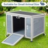 Sandinrayli 24in Wooden Catio - Outdoor Cat/Small Animal & Indoor Rabbit Hutch, Sturdy Wtr-Prf Insul Shelter for Cats/Dogs/Rabbits/Guinea Pigs (Gray) - 4 of 4