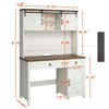 Computer Desk, Home Office Table with Hutch & Charging Hub, 47" Executive Desk - 2 of 4