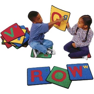 Carpets for Kids PLUS Alphabet Seating Learning Rug 12" Squares Kit Set of 26 - 1 of 4
