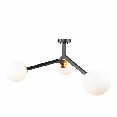 Artcraft Lighting Ravello 3 - Light Pendant in  Black/Harvest Brass