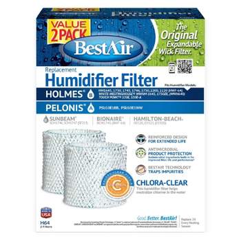 BestAir 2pk H64 Humidifier Replacement Filter for Holmes Humidifiers