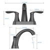 4 Inch Centerset Bathroom Sink Faucet, 3 Hole Bathroom Faucets with Pop Up Drain, Bathroom Sink Faucets & Parts - 3 of 4