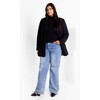 Women's Plus Size Iris Cable Sweater - black | CITY CHIC - 3 of 4