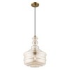 Livex Lighting Art Glass 1 - Light Pendant in  Antique Brass - 4 of 4