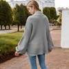Anna-Kaci Women's Long Sleeve Ribbed Knit Sweater with Drop Shoulder Design - 4 of 4