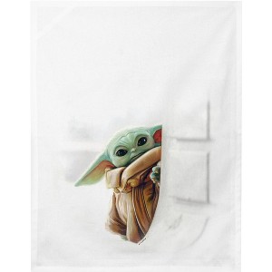 The Mandalorian Grogu Peeking White Dish Towel - 1 of 1