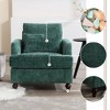 Kumasinova Modern Chenille Accent Chair,Lounge Armchair with Pillow and Wood Frame,Tufted Club Chair for Bedroom,Living Room,Office - 2 of 4