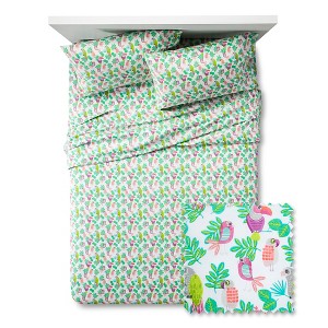 Parakeet Paradise Sheet Set - Twin - 3 pc - Multicolor - Pillowfort