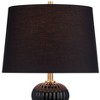 Possini Euro Design Possini Euro Grace 30" High Black Glass Table Lamp - 4 of 4