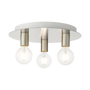 Livex Lighting Hillview 3 - Light Flush Mount in  Brushed Nickel - 1 of 1
