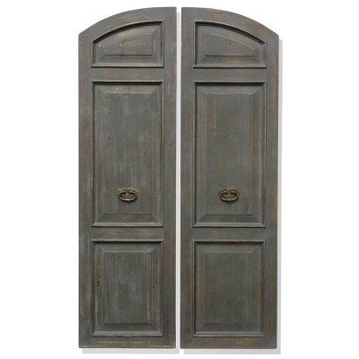 Set of 2 Wooden Garden Gate Wall Arts - StyleCraft