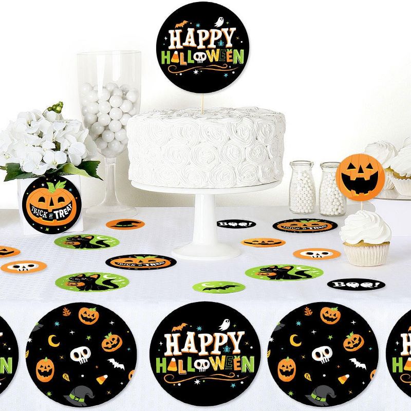 Big Dot of Happiness Jack-O'-Lantern Halloween - Kids Halloween Party Giant Circle Confetti - Party Decorations - Large Confetti 27 Count, 4 of 7