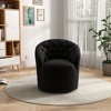 SEYNAR Modern Velvet Upholstered 360 Degree Swivel Barrel Chair with Button Tufted Back - 2 of 4