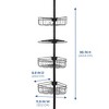 ATTOP 4 Tier Steel Tension Pole Shower Caddy with 3 Baskets & Soap Tray Shelf, Oil-Rubbed Bronze - 4 of 4