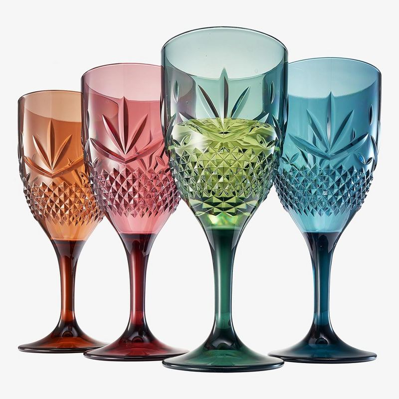 Khen's Shatterproof Muted Colored Wine Glasses, Luxurious & Stylish, Unique Home Bar Addition - 4 pk, 3 of 8