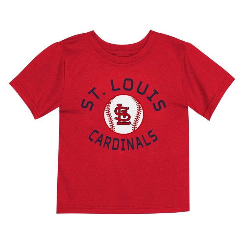 MLB St. Louis Cardinals Toddler Boys&#39; 2pk T-Shirt, 3 of 4