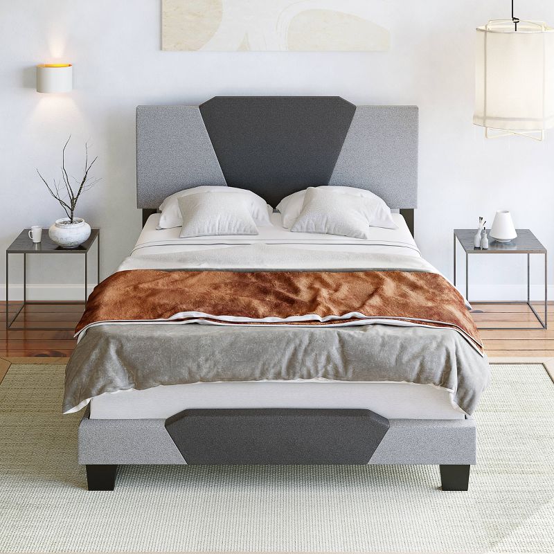 Sydney Contemporary Linen Upholstered Bed Frame Charcoal/Gray - Eco Dream, 6 of 11