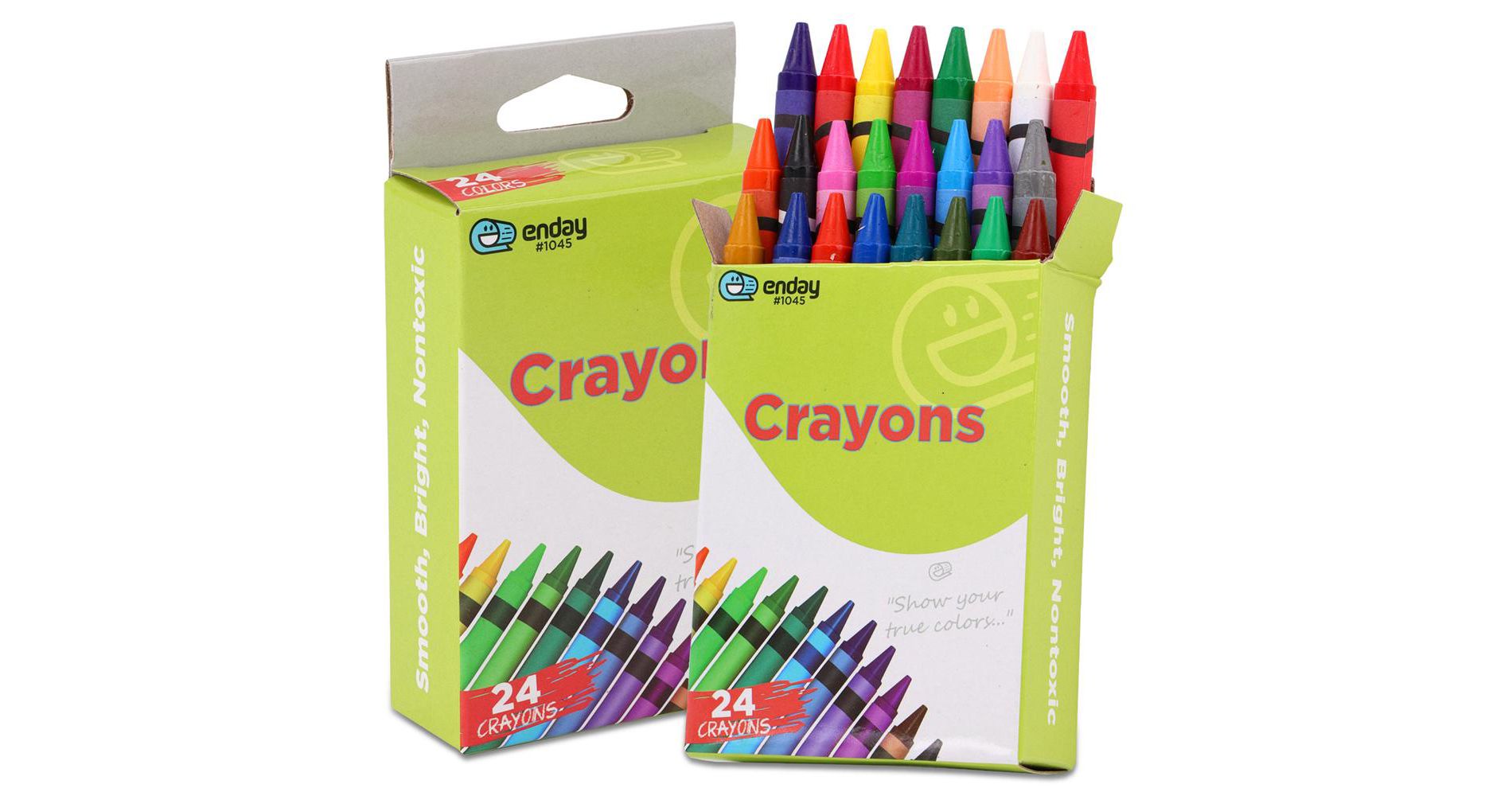 Enday 24 Box Crayons, 2 Pack
