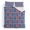 Deny Designs Jenean Morrison Gingham Floral Blue King Duvet and Sham Set (2-3pc Set) - 2 of 4