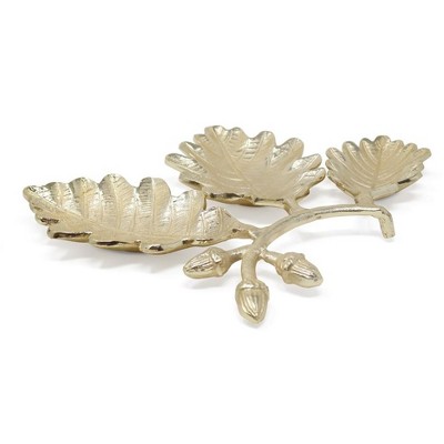 Classic Touch 3 Sectional Leaf Dish
