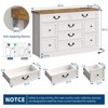 Farmhouse 9-Drawer Dresser with Charging Station, 54" Wide Wood Chest of Drawers with Metal Handles, Vintage TV Stand for Bedroom & Living Room - 3 of 4