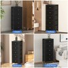 Drawers Dresser for Bedroom, Chest of Drawers with PU Leather Bins, Media Console Table, Fabric Closet Dresser for Living Room Hallway - 2 of 4