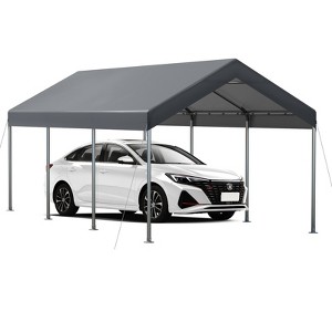 Heavy Duty Carport,Portable Garage,UV Resistant & Waterproof,Carports for Car,Boat,Party,Gray - 1 of 4