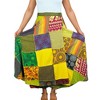 Agan Traders Women's Boho Patch Work Tie Up High Waisted Long Skirt Wrap Cover Up - 2 of 4