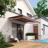 Costway 10' x 8.2' Retractable Awning Sunshade Shelter Manual Crank Handle Coffee - 3 of 4