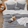 Bedsure | 3/4 Pcs Pinch Pleat Bed Solid Comforter &  Pillowcases Bedding Set - 3 of 4