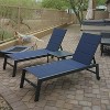 PURPLE LEAF Patio Chaise Lounge Set 2 Pieces Textilene Pool Lounge Chairs with Wheels Sunbathing Chair for Outdoor, Beach, Yard, Side Table Included - 2 of 4