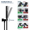 PAGED Waterfall Shower Head with Handheld Shower Faucet Set with High Flow Wall Mount Tub Faucet for Bathroom, Restroom - 3 of 4