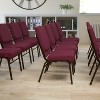 Emma and Oliver 18.5"W Church/Reception Guest Chair with Book Rack - 2 of 4