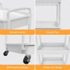 YIGII 5 Tier Rolling Utility Cart with Drawer,REBECAT Utility Cart Made of Multifunctional Storage Organizer Tool for Kitchen,BathroomOffice(Black) - 2 of 4