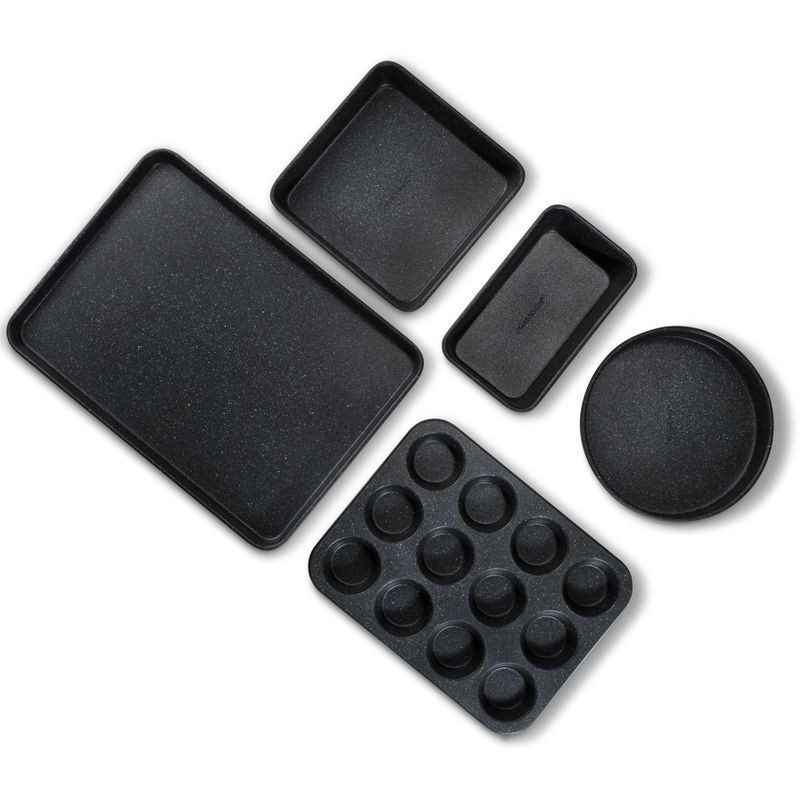 Granitestone 5 Piece Nonstick Bakeware Set - Black, 1 of 2