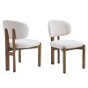 Set of 2 Modern Upholstered Dining Chairs with Solid Wood Legs, Armless Kitchen Chairs for Dining Room-Panipeachy - 3 of 4