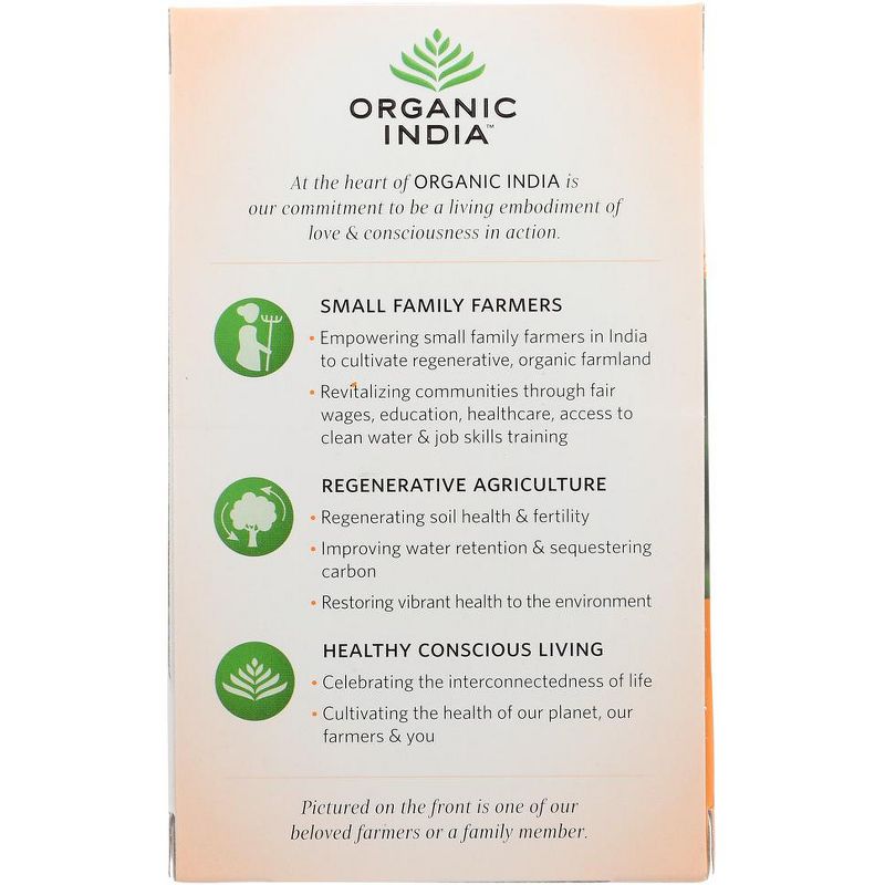 Organic India Organic Tulsi Turmeric Ginger Tea - Case of 6/18 Bags, 3 of 6