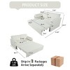 Queen Size Convertible Sleeper Sofa Bed with Casters, Compact Pull-Out Chenille Loveseat for Small Apartments or Offices-The Pop Home - 4 of 4