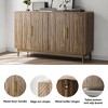ORRD 4-Door Carved Sideboard with Adjustable Shelves Multifunctional Storage for Living/Entry/Office/Kitchen - 4 of 4