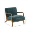 COWLOWN Mid Century Lounge Chair, Solid Wood Frame Accent Chair with Textured Upholstery - 2 of 4