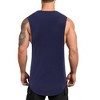 3 Pack Mens Muscle Tank Tops Quick Dry Sleeveless Cut Off Shirts Bodybuilding Gym Workout Shirt - 4 of 4