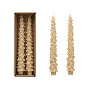 Unscented Tree Shaped Taper Candles, Boxed Set Of 2 - 1 of 2