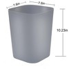 Aoibox 2 Gallon Small Square Trash Can for Bathroom, Kitchen, Bedroom, Countertop & Under Sink - Stylish & Durable Waste Bin - 2 of 4