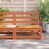 vidaXL - Patio Sofa Armless Outdoor Seating Furniture - Wax Brown - Solid Wood Pine - Garden Terrace Lounge - 27.6"x27.6" - 3 of 4